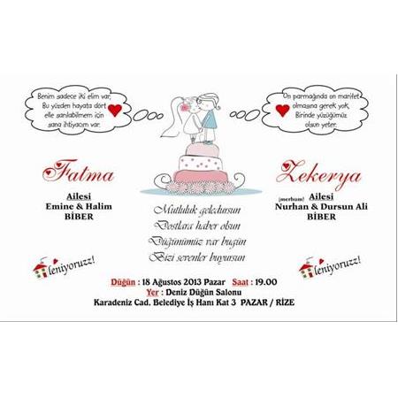 KARİKATÜRLÜ DAVETİYE 500 ADET 150 TL - NO : 280- BİLGİ-NUMUNE İÇİN WHATSAAP EKLEYİN: 0532 547 61 85