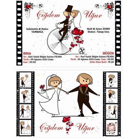 500 ADET ÇİFT YÖNLÜ DAVETİYE 200 TL - NO : 283 - BİLGİ-NUMUNE İÇİN WHATSAAP EKLEYİN: 0532 547 61 85