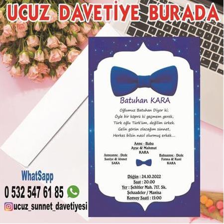 UCUZ SÜNNET DAVETİYESİ - 5 - BİLGİ ve SİPARİŞ İÇİN WHATSAPP : 0 532 547 61 85