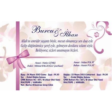 PEÇENEK ÇAMLIDERE UCUZ DAVETİYE  ANKARA UCUZ DÜĞÜN DAVETİYE - 1000 ADET DAVETİYE : 150  TL