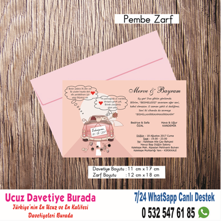 UCUZ DAVETİYE - NO: X1  - BİLGİ VE SİPARİŞ İÇİN WHATSAPP : 0 532 547 61 85