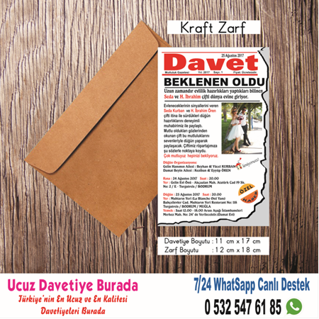 DAVET DAVETİYE -  UCUZ DAVETİYE 500 ADET 150 TL - BİLGİ-NUMUNE-SİPARİŞ İÇİN WHATSAAP :0532 547 61 85