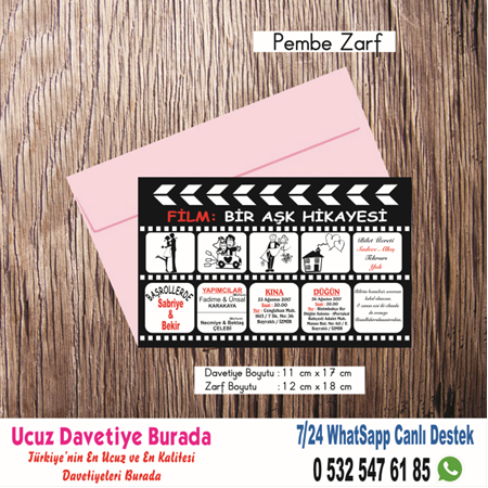 D-102 - UCUZ DAVETİYE - BİLGİ VE SİPARİŞ İÇİN WHATSAPP : 0 532 547 61 85