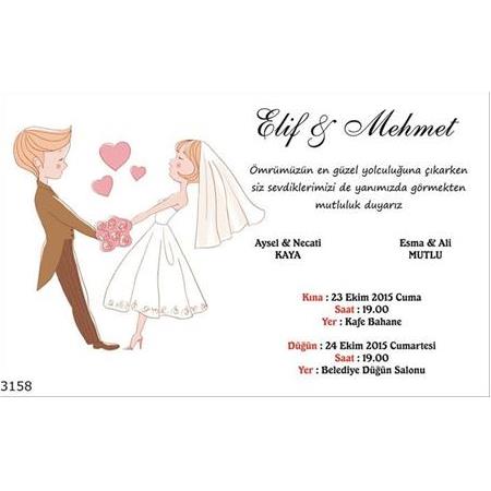 500 ADET DAVETİYE 150 TL - NO : 3158 - BİLGİ-SİPARİŞ-NUMUNE İÇİN WHATSAAP EKLEYİN: 0532 547 61 85