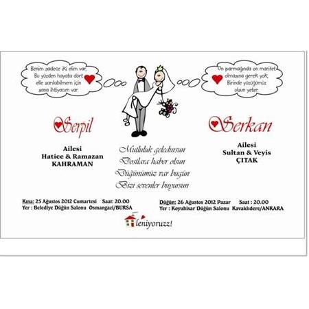 KARİKATÜRLÜ UCUZ DAVETİYE 500 ADET 150 TL - NO:142 - BİLGİ İÇİN WHATSAAP EKLEYİN : 0532 547 61 85