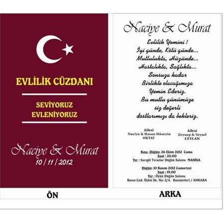 ANKARA EVLİLİK CÜZDANI DAVETİYE 500 ADET 200 TL - BİLGİ-NUMUNE İÇİN WHATSAAP EKLEYİN :0532 547 61 85