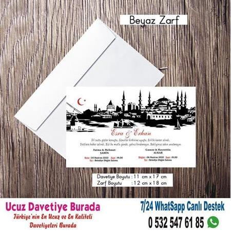 İstanbul Ucuz Davetiyeler - 500 Adet Davetiye 150 TL (zarfsız) - 102 - WHATSAAP : 0 532 547 61 85