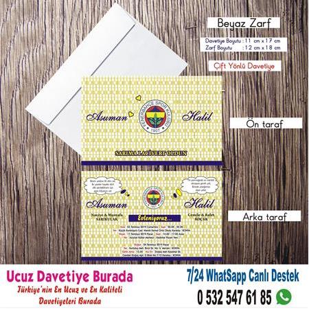 Fenerbahçe Ucuz Davetiyeler - 500 Adet Davetiye 200 TL (zarfsız) - 3 - WHATSAAP : 0 532 547 61 85