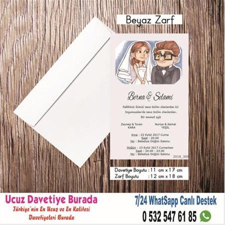 Yukarı Bak Ucuz Düğün Davetiyeler- -51- WHATSAAP: 0 532 547 61 85