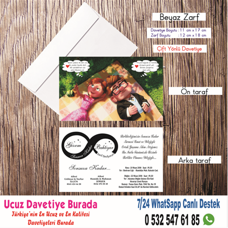 Yukarı Bak Ucuz Düğün Davetiyeler-61- WHATSAAP: 0 532 547 61 85