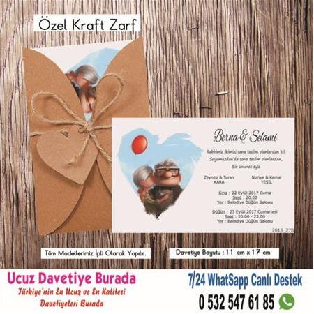 Yukarı Bak Ucuz Düğün Davetiyeler-566- WHATSAAP: 0 532 547 61 85
