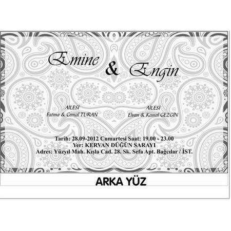 ÇİFT YÖN DAVETİYE 500 ADET 200 TL - NO: 403 - BİLGİ-NUMUNE-SİPARİŞ İÇİN WHATSAAP : 0532 547 61 85