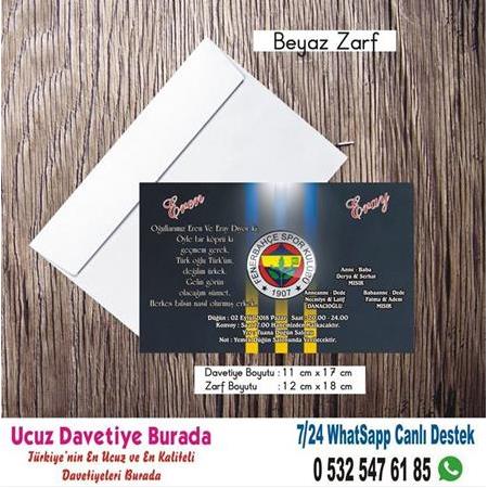 Fenerbahçe Sünnet Ucuz Düğün Davetiyeler -45- BİLGİ - SİPARİŞ - NUMUNE WHATSAAP : 0 532 547 61 85