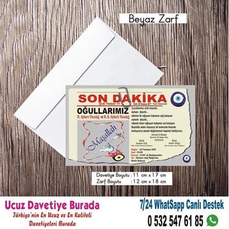 Sünnet Ucuz Düğün Davetiyeleri Burada -82- BİLGİ - SİPARİŞ - NUMUNE İÇİN WHATSAAP : 0 532 547 61 85