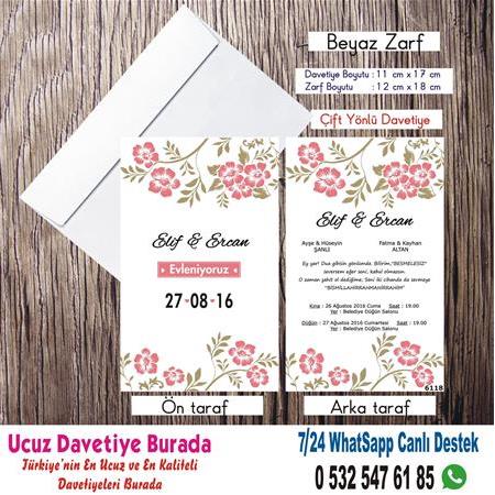 Vintage, Retro Ucuz Davetiyeler 26- WHATSAAP : 0 532 547 61 85