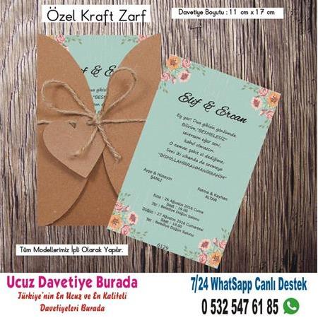Vintage, Retro Ucuz Davetiyeler 23- WHATSAAP : 0 532 547 61 85
