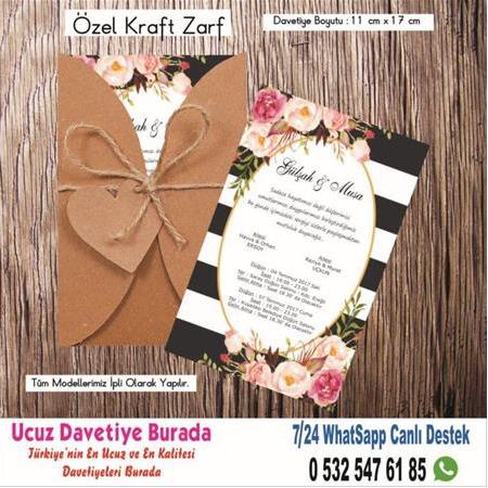 Vintage, Retro Ucuz Davetiyeler -107- WHATSAAP : 0 532 547 61 85