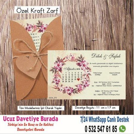 Vintage, Retro Ucuz Davetiyeler 115- WHATSAAP : 0 532 547 61 85