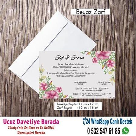 Vintage, Retro Ucuz Davetiyeler -132- WHATSAPP : 0 532 547 61 85
