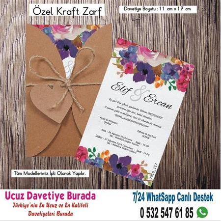 Vintage, Retro Ucuz Davetiyeler  -193- WHATSAAP : 0 532 547 61 85