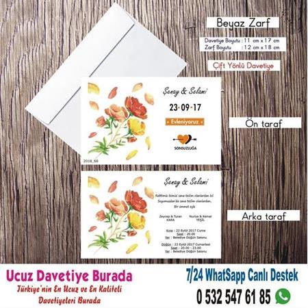 Vintage, Retro Ucuz Davetiyeler - -226- WHATSAPP : 0 532 547 61 85