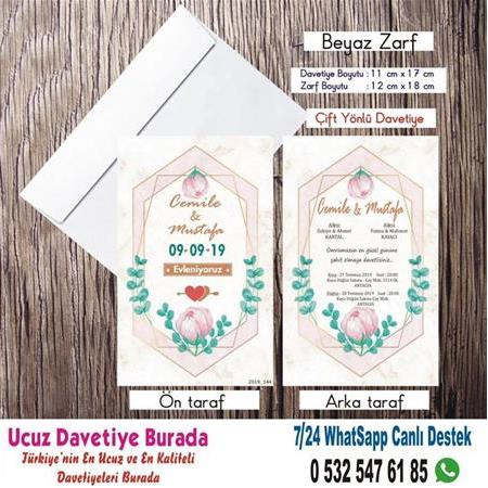 Vintage, Retro Ucuz Davetiyeler -500 ADET DAVETİYE 200 TL (zarfsız) -08- WHATSAAP : 0 532 547 61 85