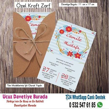 Vintage, Retro Ucuz Davetiyeler -37- BİLGİ ve FİYAT İÇİN WHATSAPP : 0 532 547 61 85